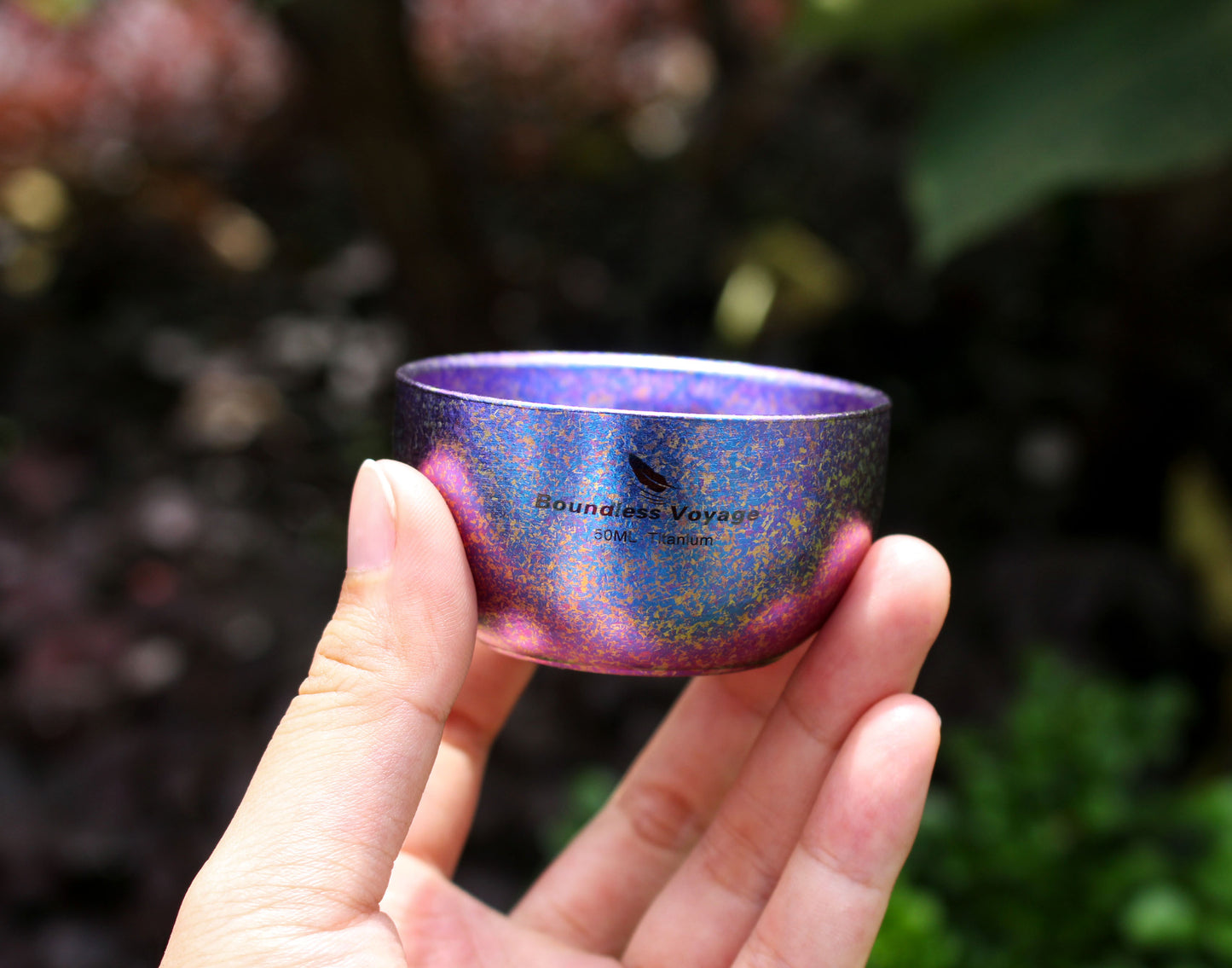 Boundless Voyage Titanium Double Layer Golden Cup Anti-scalding Colorful Teacup Wide Mouth Wine Tea Mug Drinkware