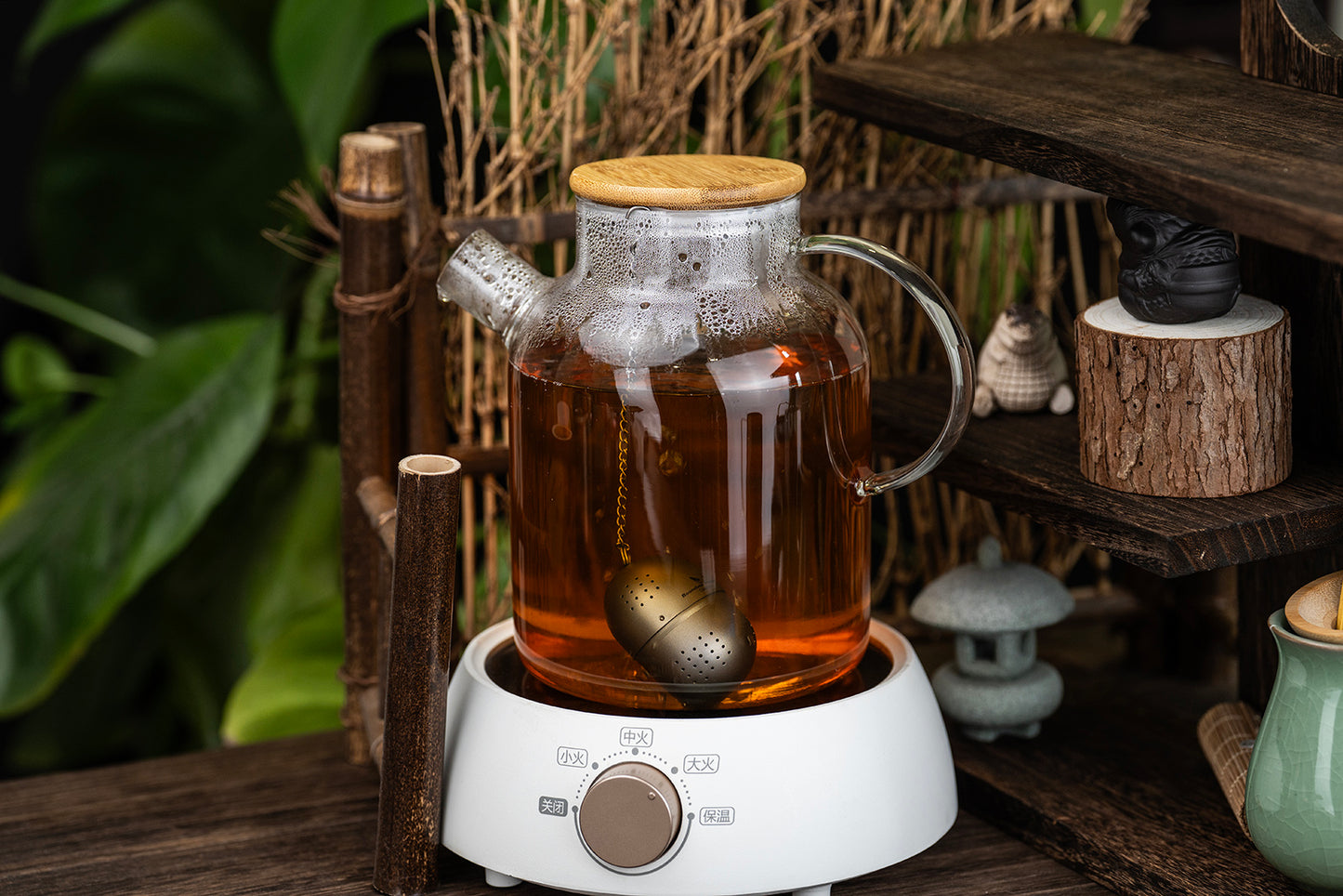 Boundless Voyage Titanium Tea Ball Infuser  Ultralight Tea Strainer with Extended Chain for Loose Tea  Spices