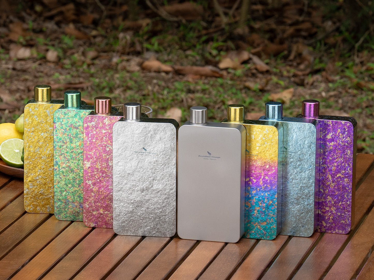 Boundless Voyage 400ml Titanium Flask with Funnel – Lightweight Leakproof Hip Flask for Camping, Travel & Everyday Carry