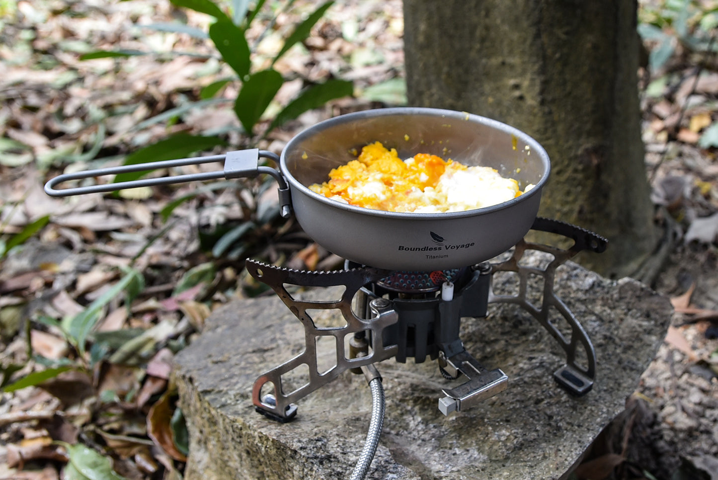 5 inch Titanium Camping Frying Pan – Ultralight Backpacking Cookware for Outdoor Cooking