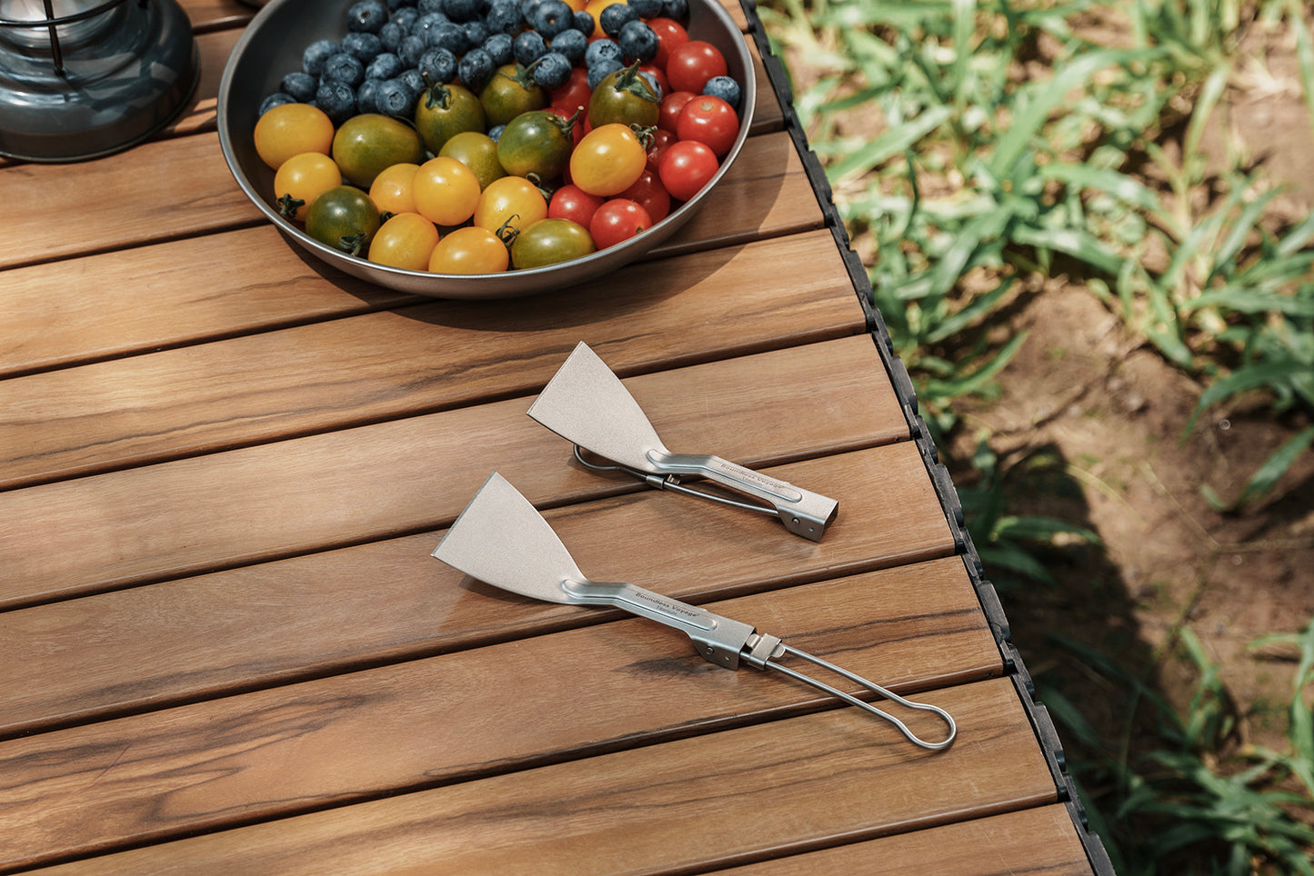 Boundless Voyage Titanium Folding Cooking Spatula – Ultralight Beefsteak Frying Shovel for Outdoor & Home Kitchen Use