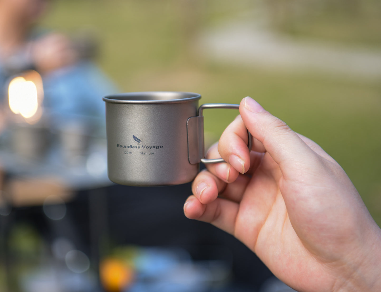 Boundless Voyage Ultralight Titanium Cup | 120ml / 180ml Portable Tea & Wine Mug | Premium Metal Drinking Glass for Camping, Coffee & Outdoor Spirits