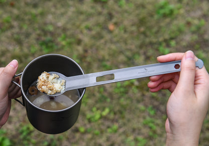 Boundless Voyage Titanium Alloy Tong, Spork，Shovel and Spatula All-In-One Utensil for Portable Lightweight Multi Utensil for Camping Kitchen Cookware Backpacking, Travel, Outdoor Cooking Eating