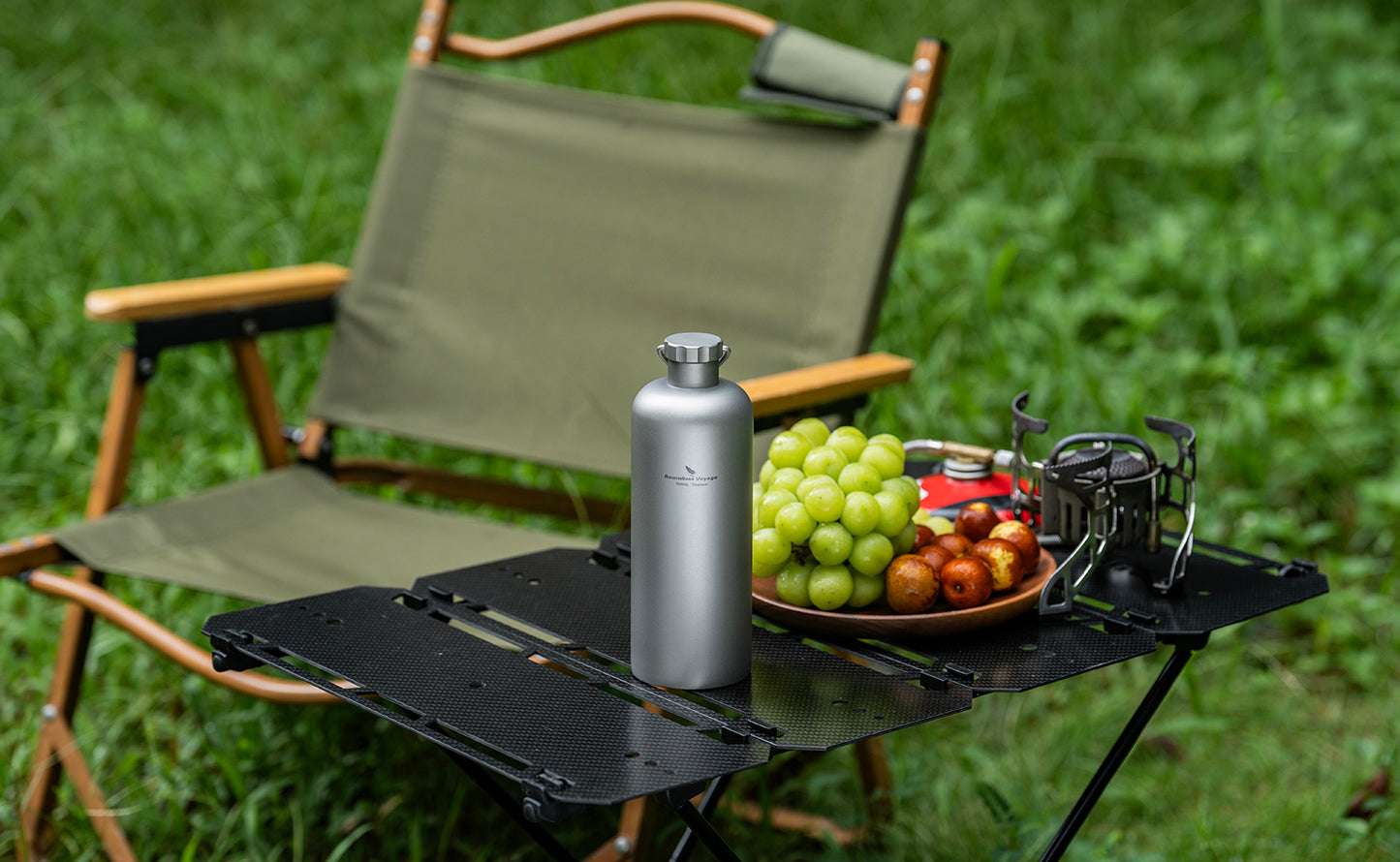 Boundless Voyage 600ml Titanium Bottle – Lightweight, Leak-Proof & Rust-Free for Camping, Hiking & Daily Hydration