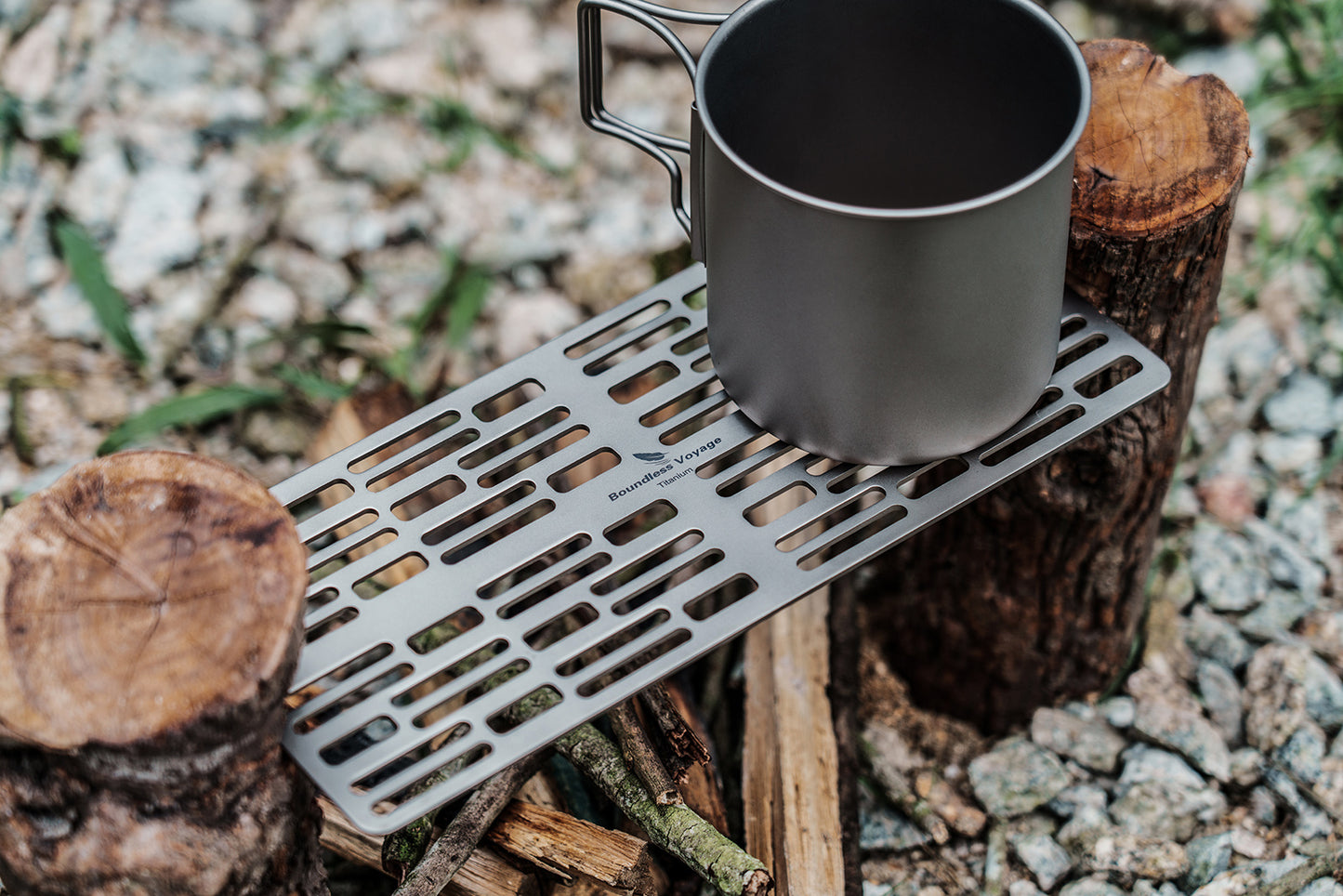 Boundless Voyage Titanium BBQ Grill Plate – Ultralight Charcoal Grill Grate for Camping, Hiking & Outdoor Cooking