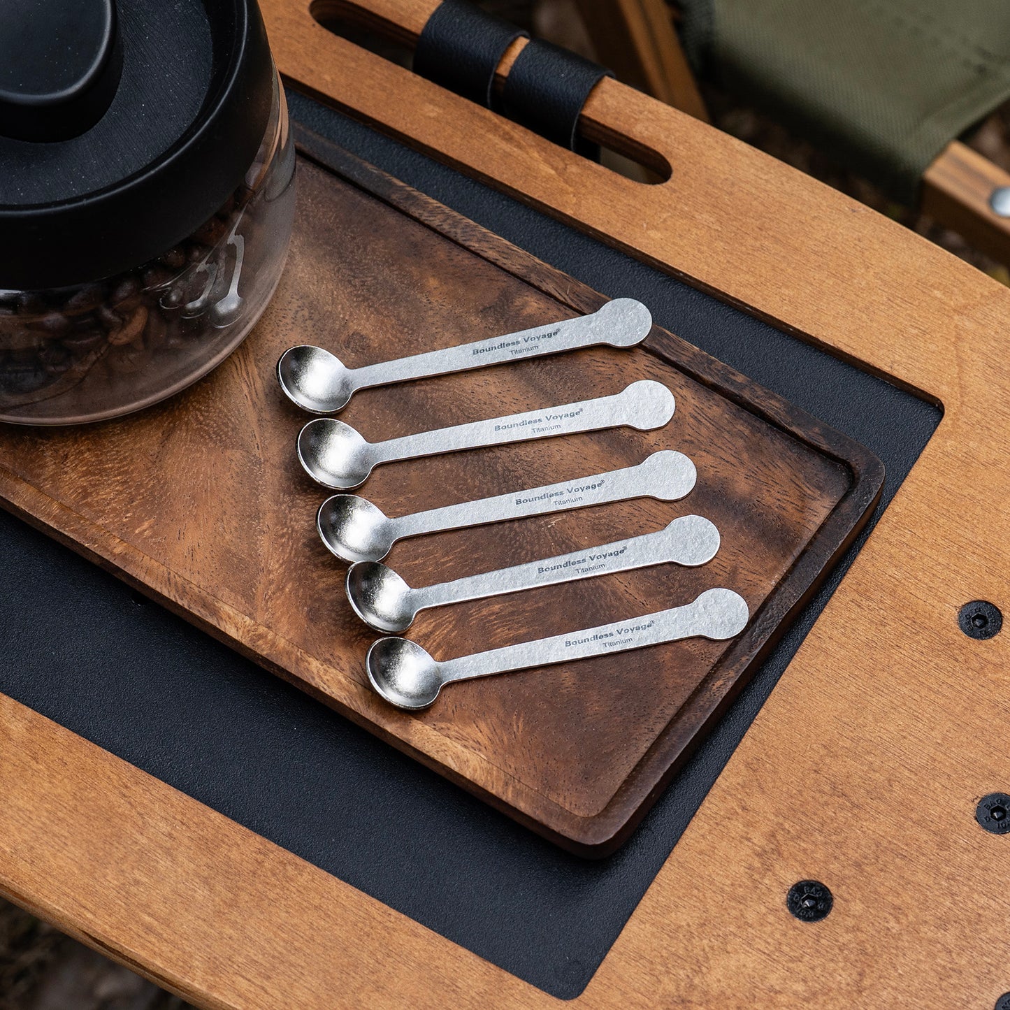 Boundless Voyage TA1 Titanium Mini Coffee Spoon – Ultralight Small Spoon for Dessert, Tea, Sugar & Jam | Perfect for Parties & Travel