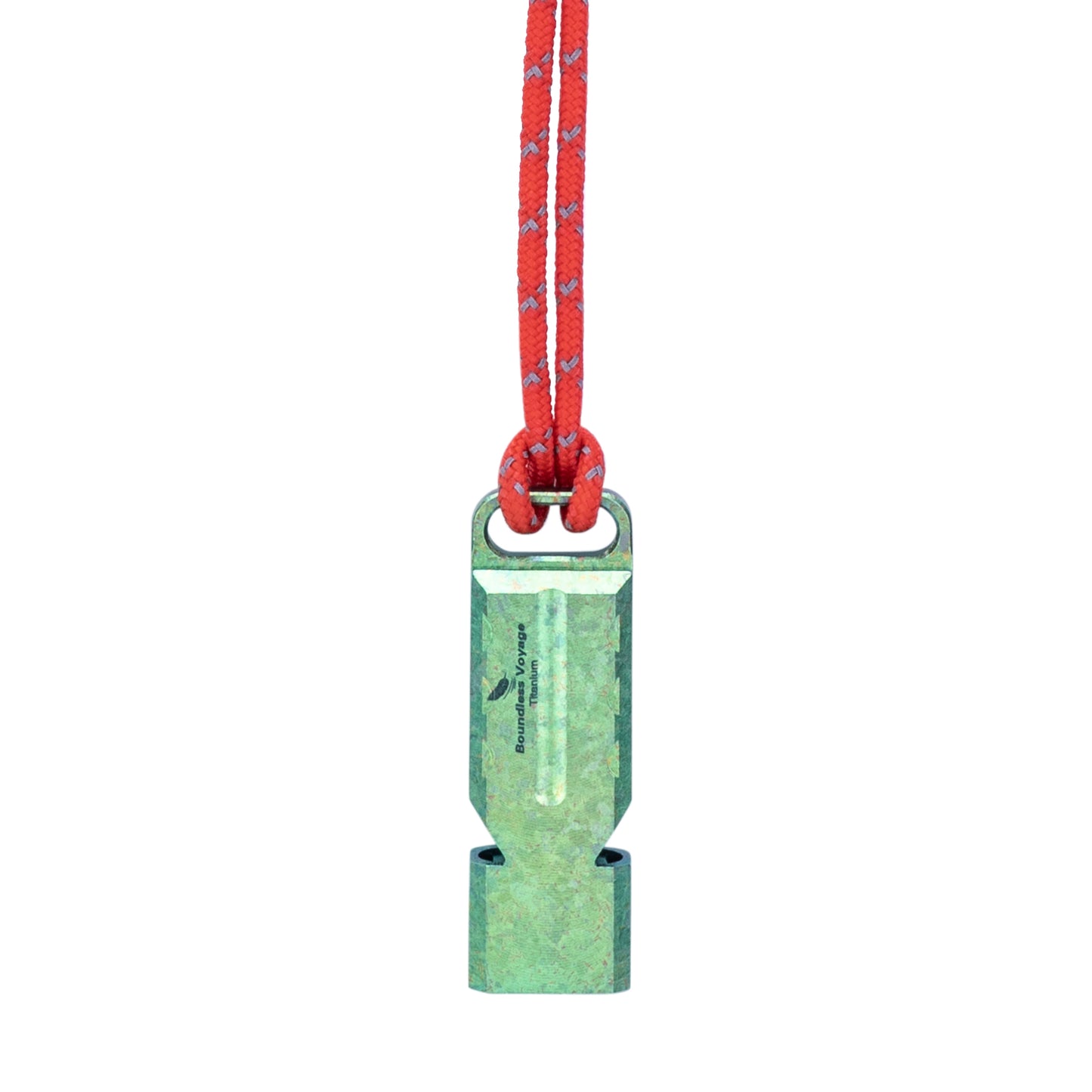 Boundless Voyage TA1 Titanium Dual Tube Survival Whistle – High Decibel Emergency Safety Whistle for Camping, Hiking, Backpacking & Outdoor Rescue