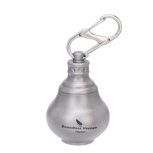 Boundless Voyage Titanium Mini Medicine Bottle – Ultralight Waterproof Pill Jar for Travel, EDC & Outdoor Use