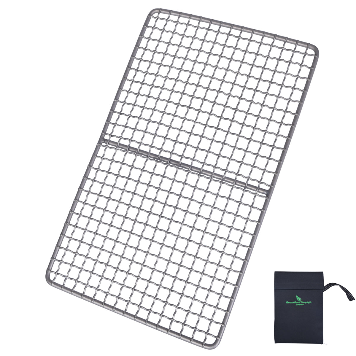 Boundless Voyage Mini Titanium Charcoal BBQ Grill Plate – Ultralight Portable Camping & Beach Grill
