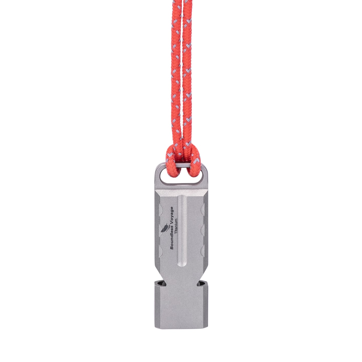 Boundless Voyage TA1 Titanium Dual Tube Survival Whistle – High Decibel Emergency Safety Whistle for Camping, Hiking, Backpacking & Outdoor Rescue