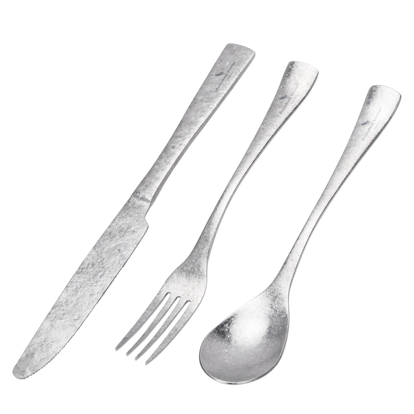 Boundless Voyage Titanium Cutlery Set – Ultralight Camping Knife, Fork & Spoon Tableware for Travel & Everyday Use