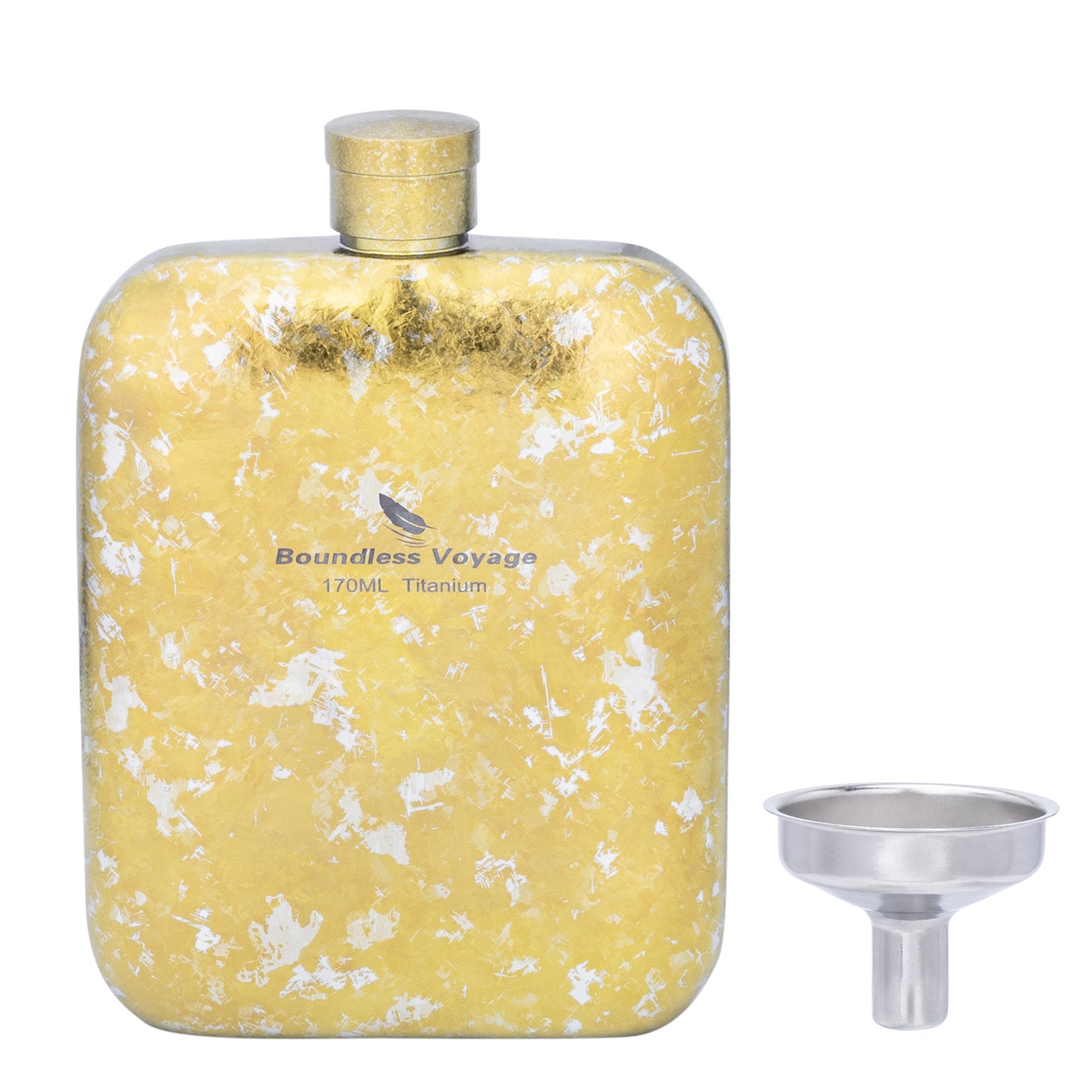 Boundless Voyage Titanium Hip Flask Small Liquor Flask Bottle for Whiskey Vodka Wine Portable Travel Outdoor Ultralight Pocket Drinkware for Men & Women