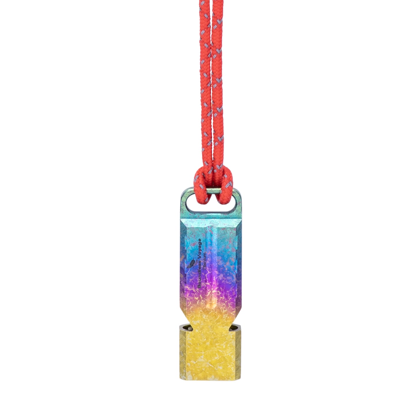 Boundless Voyage TA1 Titanium Dual Tube Survival Whistle – High Decibel Emergency Safety Whistle for Camping, Hiking, Backpacking & Outdoor Rescue