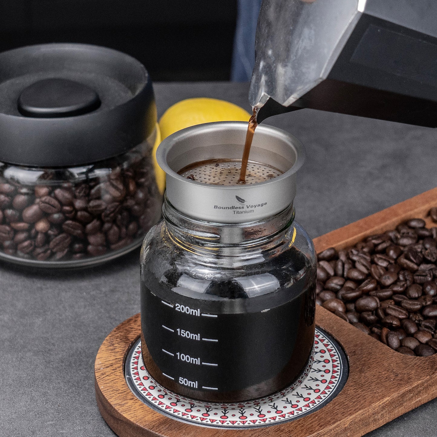 Boundless Voyage Titanium Funnel with Removable Strainer | Multi-Use Food-Grade Kitchen Tool | Mini Liquid, Oil & Powder Filter for Filling Flasks, Bottles & Jars | Ultralight & Rust-Proof