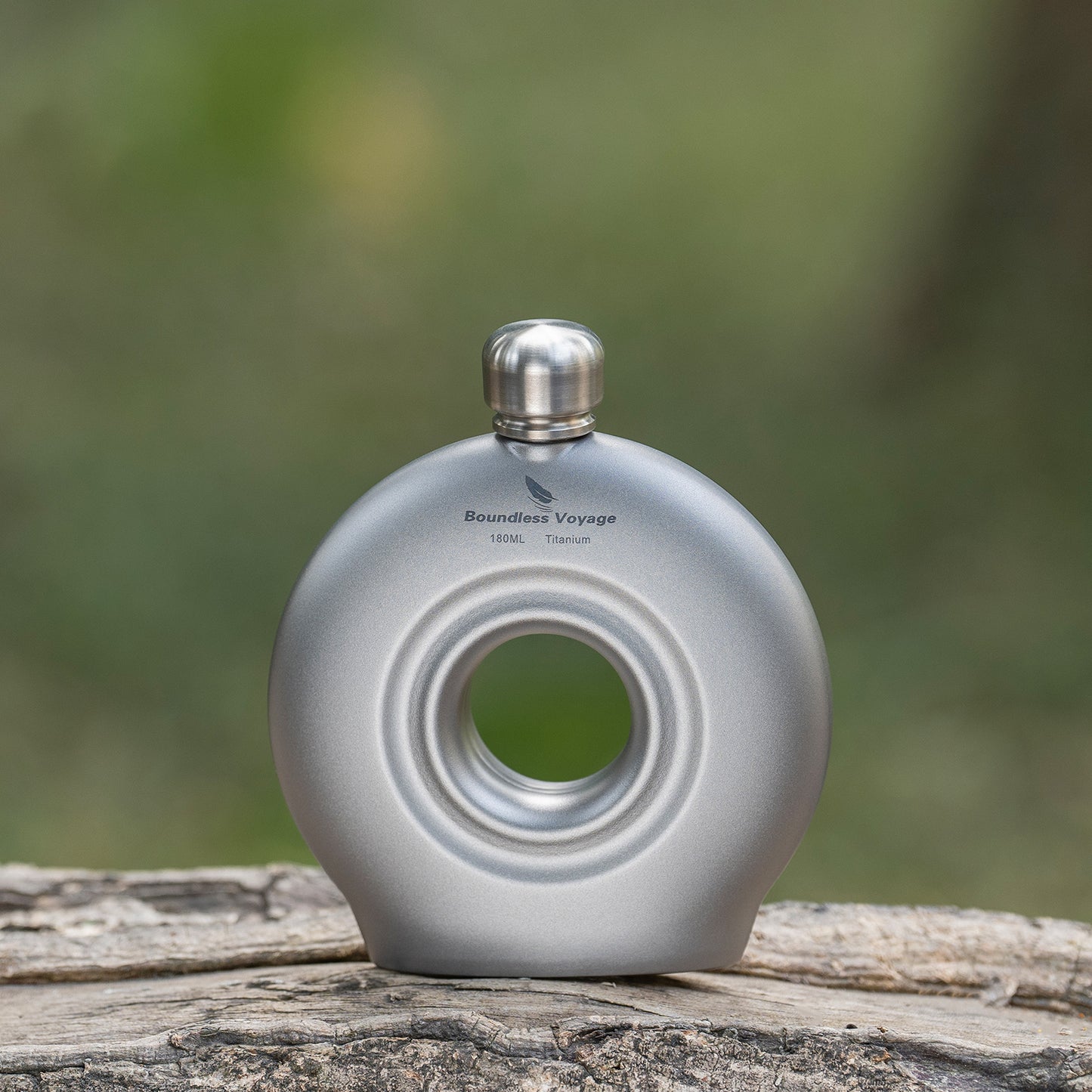 Boundless Voyage Titanium Titanium Flask 180ML+funnel for Camping Home Whiskey Flask