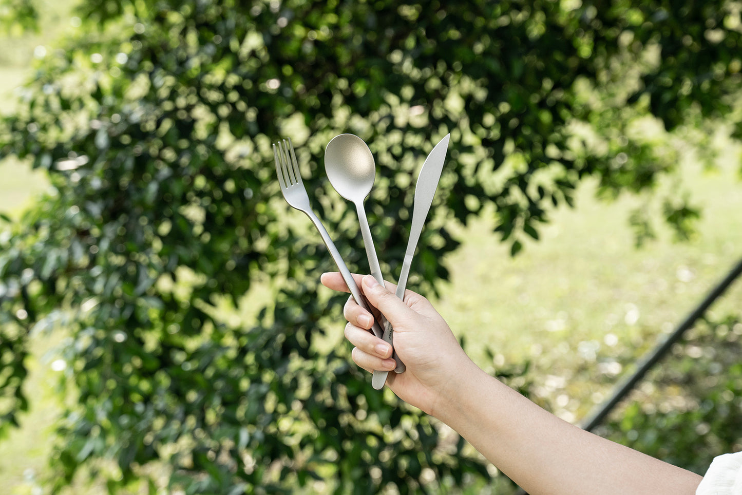 Boundless Voyage Titanium Camping Cutlery Set – Knife, Fork, Spoon & Chopsticks, Ultralight Tableware for Outdoor Travel & Home Use