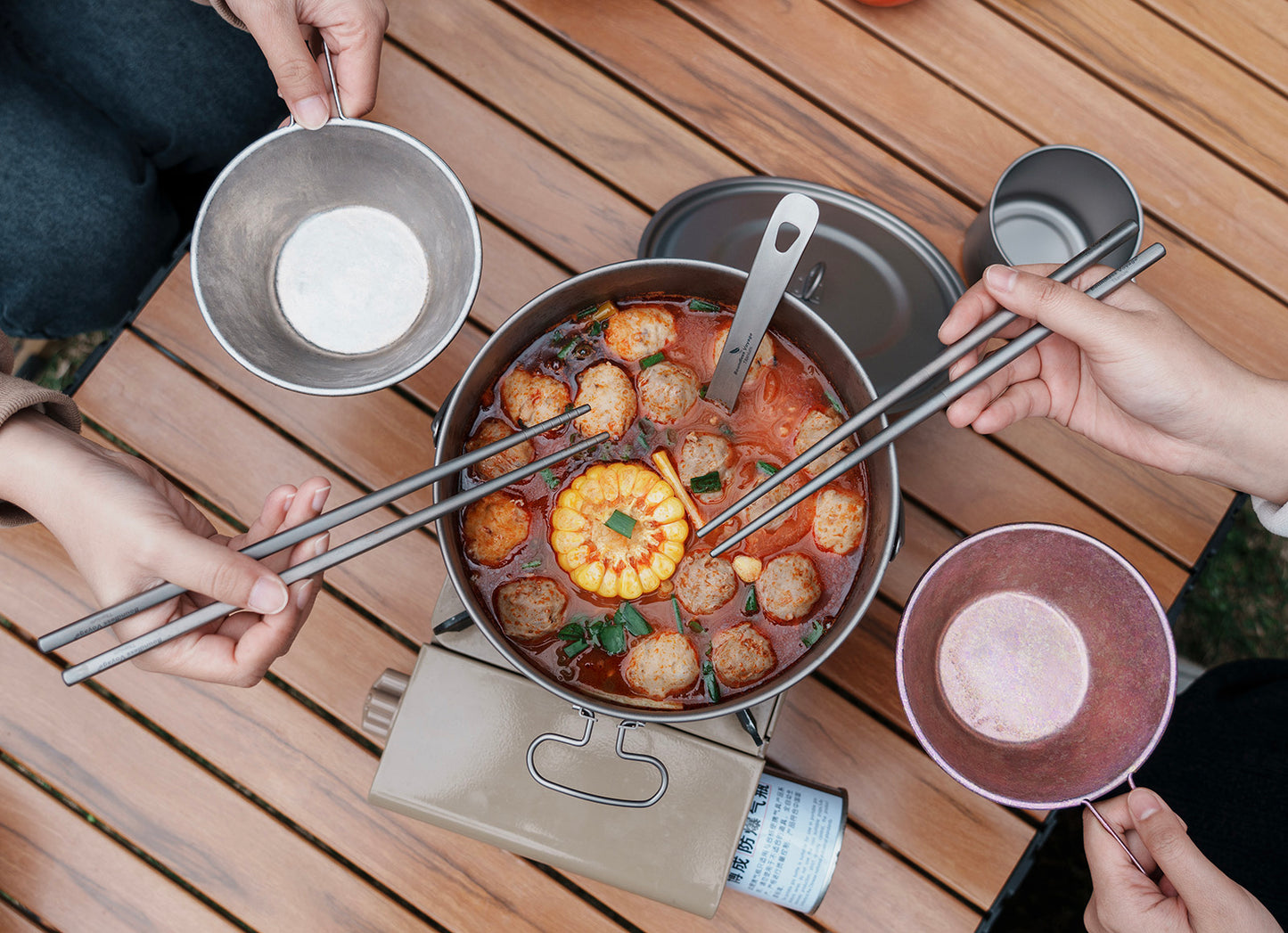 Boundless Voyage 2900ml TA1 Titanium Hanging Pot – Ultralight Large-Capacity Cooking Pot for Camping, Backpacking & Outdoor Bushcraft