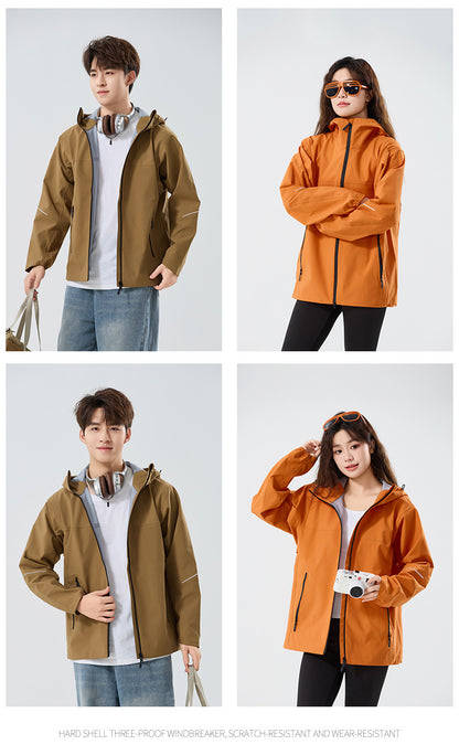 Unisex Lightweight Hard Shell Jacket – Windproof & Waterproof for Hiking, Trekking & Outdoor