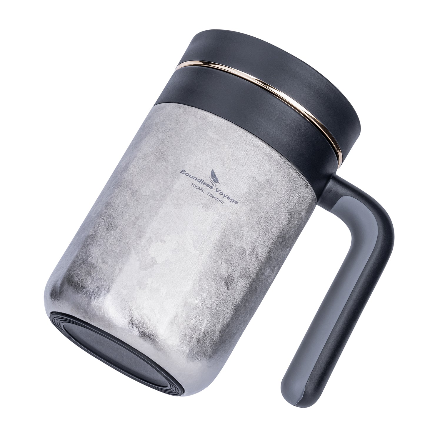 Boundless Voyage 700ml Titanium Double-Walled Cup Insulated Water Cup with Lid & Filter Portable Reusable Travel Coffee Mug for Hot and Cold Beverages