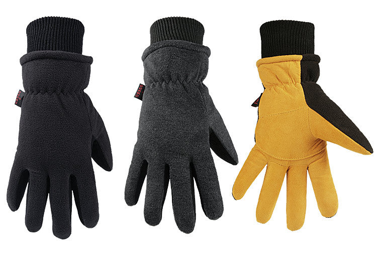 Winter Cycling Gloves with Suede-Like Palm – Durable, Fleece-Lined Thermal Gloves for Men & Women