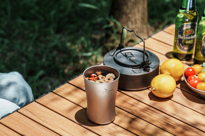 Boundless Voyage Titanium Beer Mugs Ultralight Coffee Tea Juicy Cups for Outdoor Camping Picnic 240ml 380ml 600ml