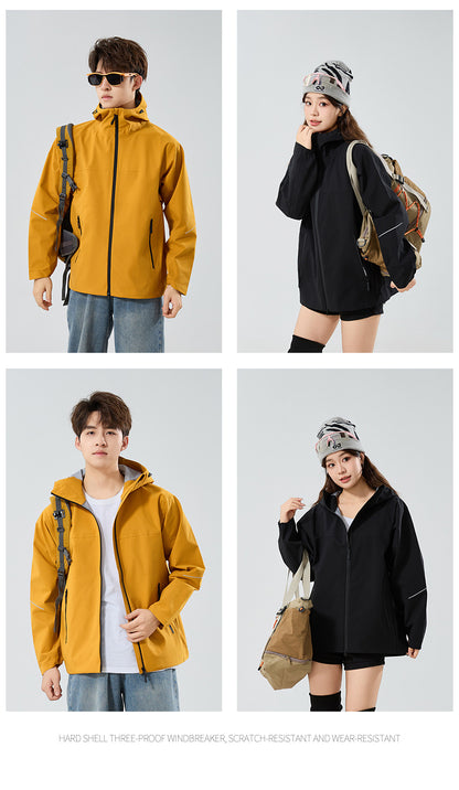 Unisex Lightweight Hard Shell Jacket – Windproof & Waterproof for Hiking, Trekking & Outdoor