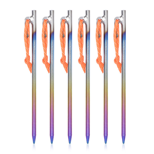 Titanium Tent Pegs | Ultra-Durable, Lightweight & Rust-Resistant for Secure Grounding on Outdoor Adventures