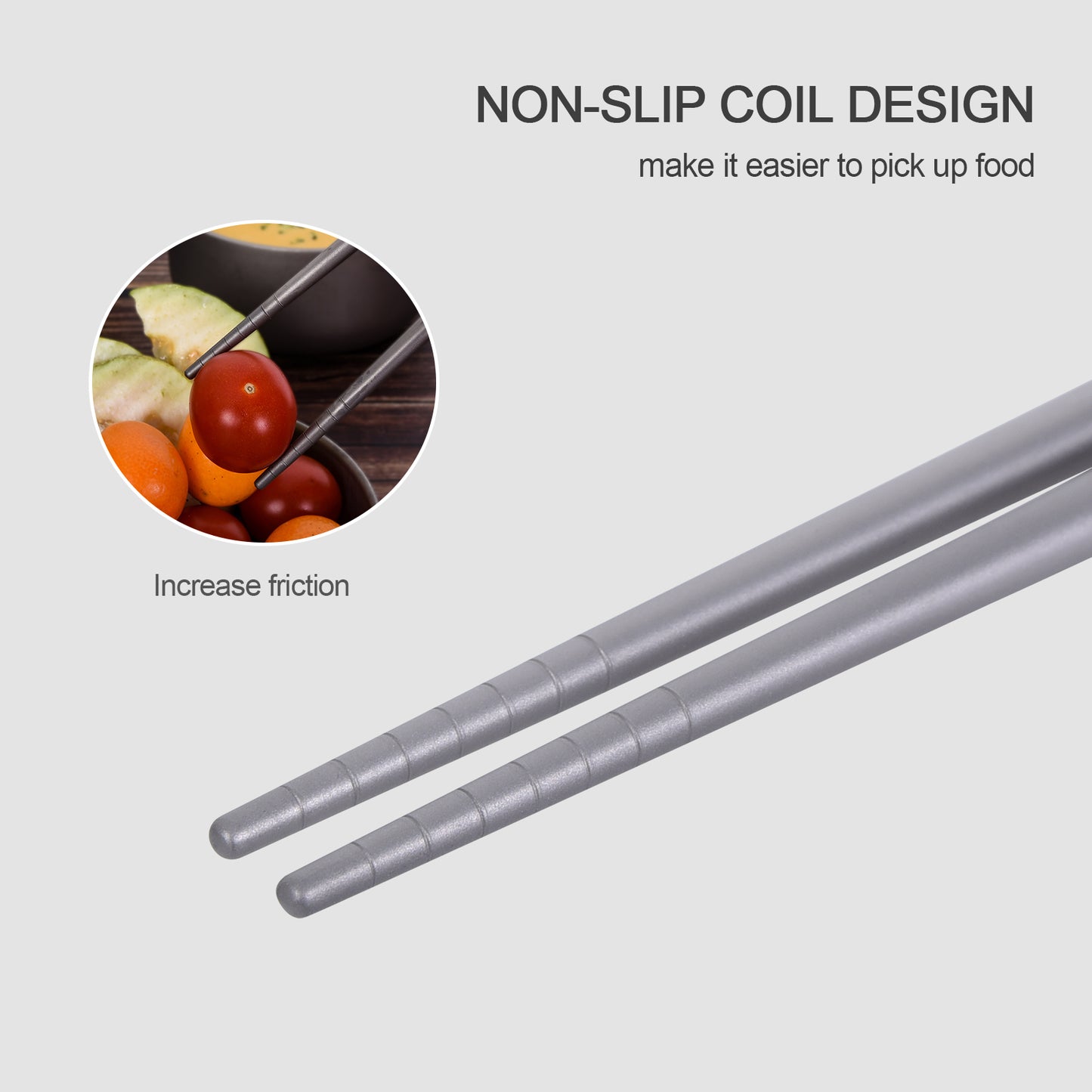 Boundless Voyage 23cm Titanium Square Chopsticks – Ultralight Reusable Cutlery for Home, Camping, Travel & Outdoor Dining