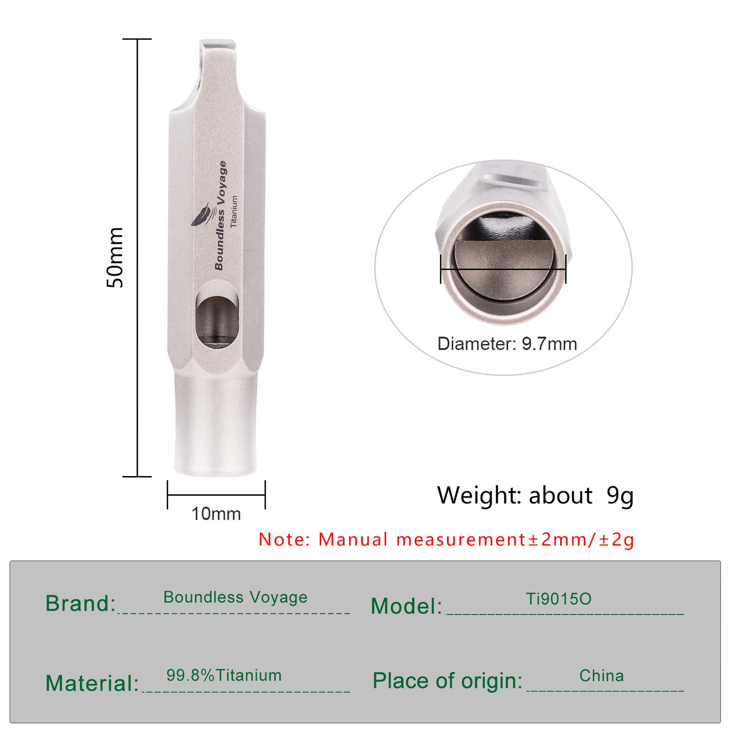 Boundless Voyage Titanium Whistle Emergency Survival Safety Whistles with Lanyard Loud for Outdoor Camping Hiking Coaches Training Sports Keychain Whistle