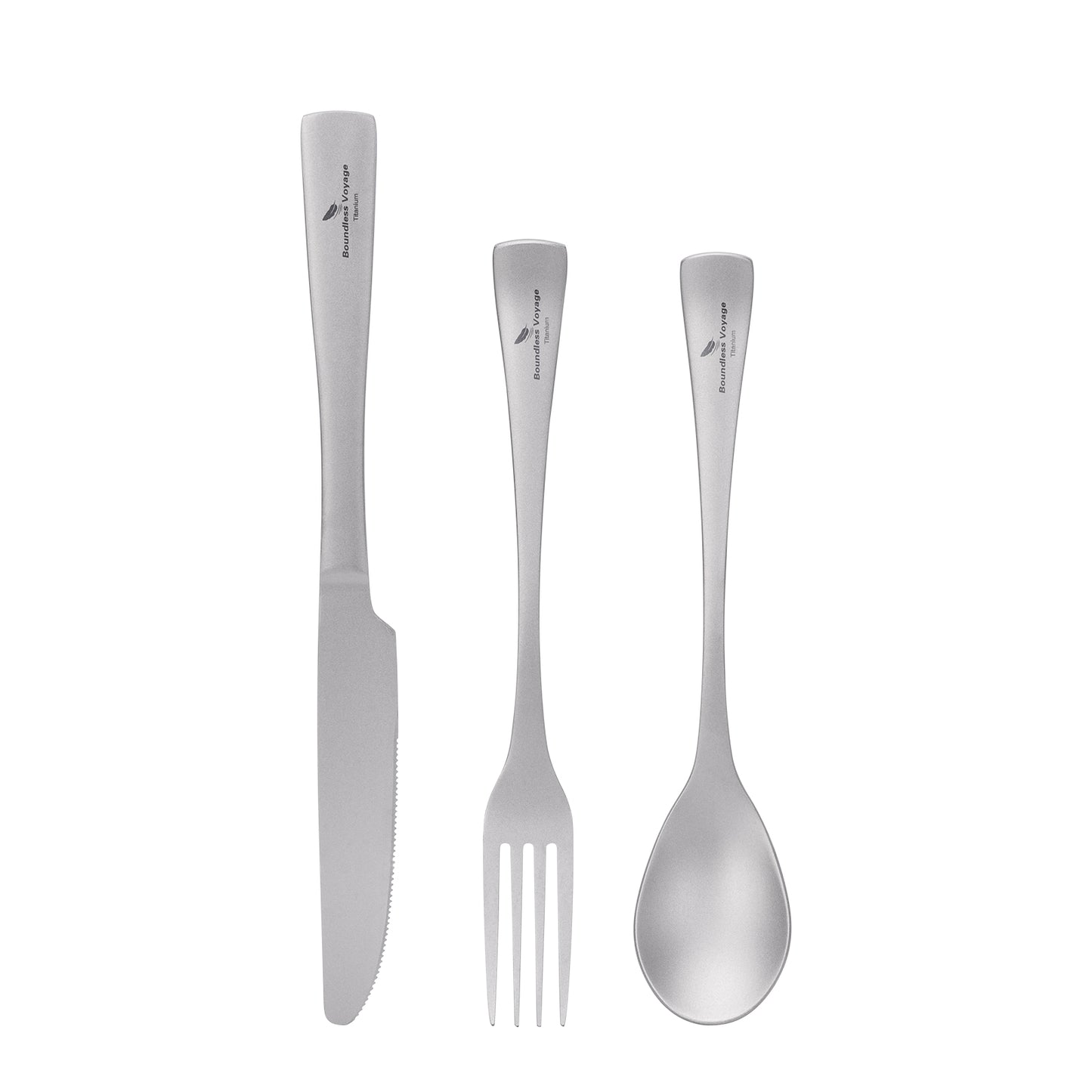 Boundless Voyage Titanium Cutlery Set – Ultralight Camping Knife, Fork & Spoon Tableware for Travel & Everyday Use