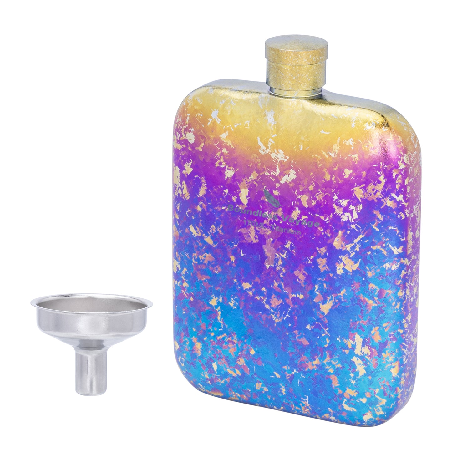 Boundless Voyage Titanium Hip Flask Small Liquor Flask Bottle for Whiskey Vodka Wine Portable Travel Outdoor Ultralight Pocket Drinkware for Men & Women