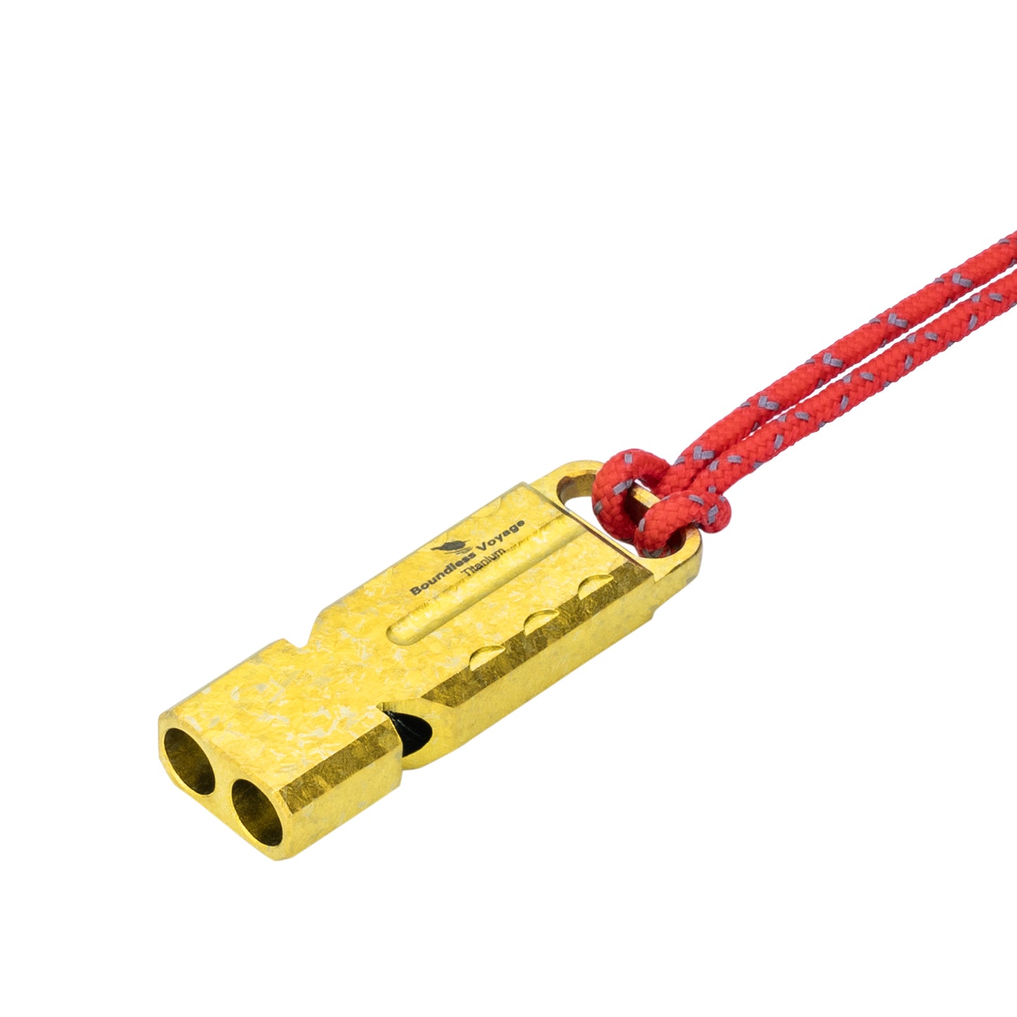 Boundless Voyage TA1 Titanium Dual Tube Survival Whistle – High Decibel Emergency Safety Whistle for Camping, Hiking, Backpacking & Outdoor Rescue