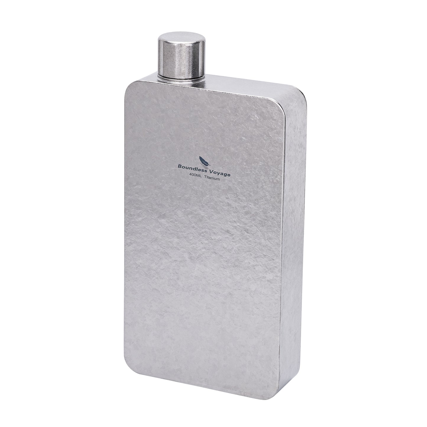 Boundless Voyage 400ml Titanium Flask with Funnel – Lightweight Leakproof Hip Flask for Camping, Travel & Everyday Carry