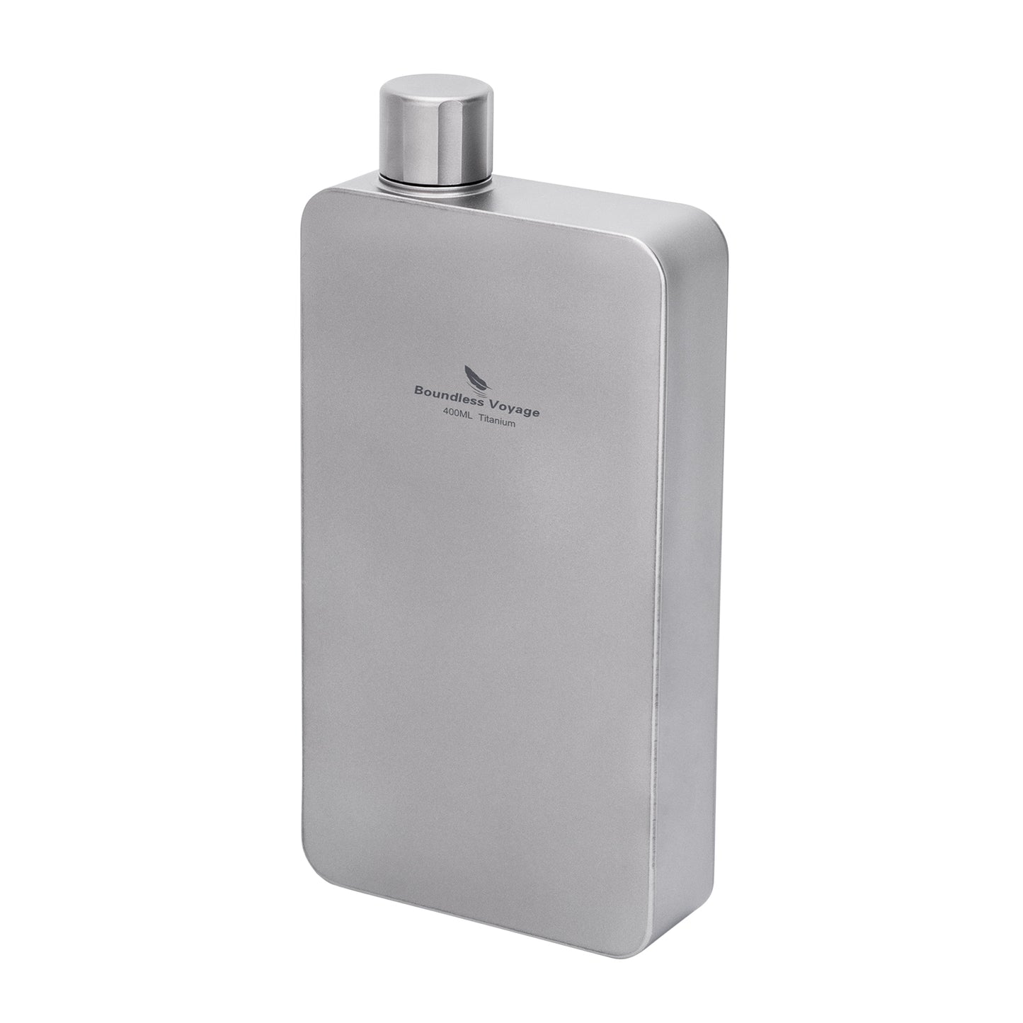 Boundless Voyage 400ml Titanium Flask with Funnel – Lightweight Leakproof Hip Flask for Camping, Travel & Everyday Carry
