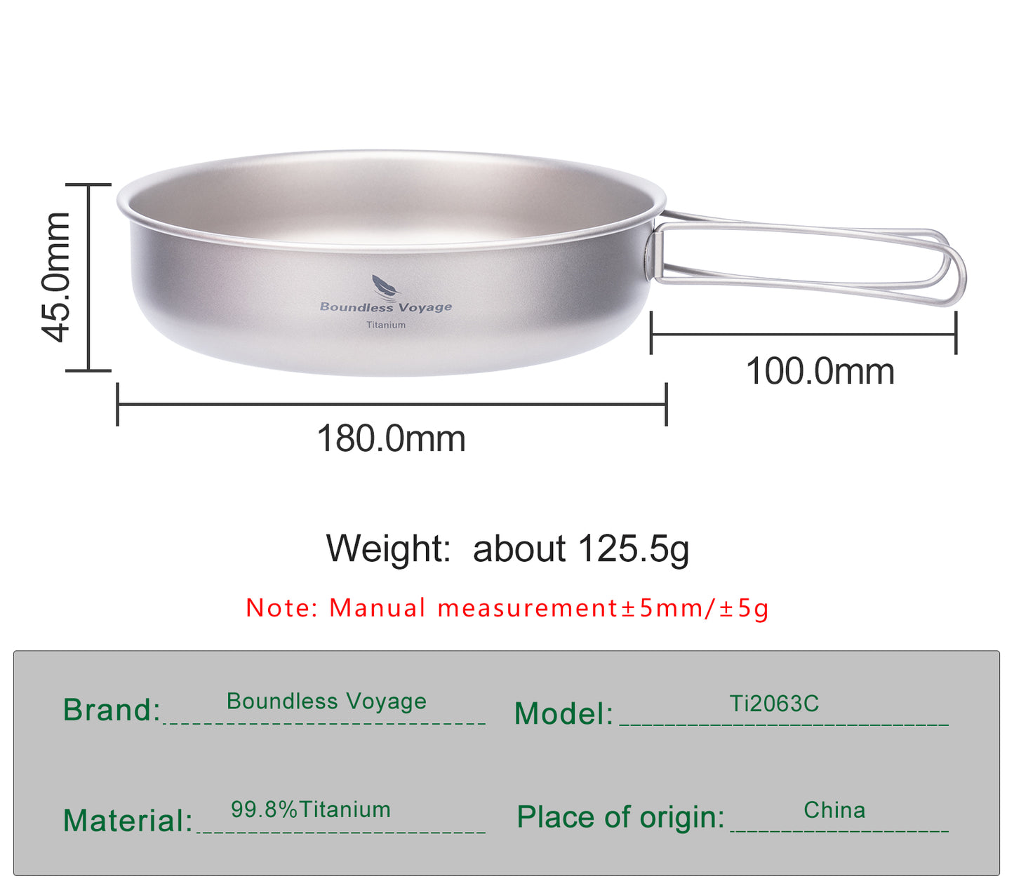 Boundless Voyage Titanium Nonstick Frying Pan 7 Inch – Ultralight, Scratch-Resistant Skillet for Eggs, Pancakes & Everyday Cooking