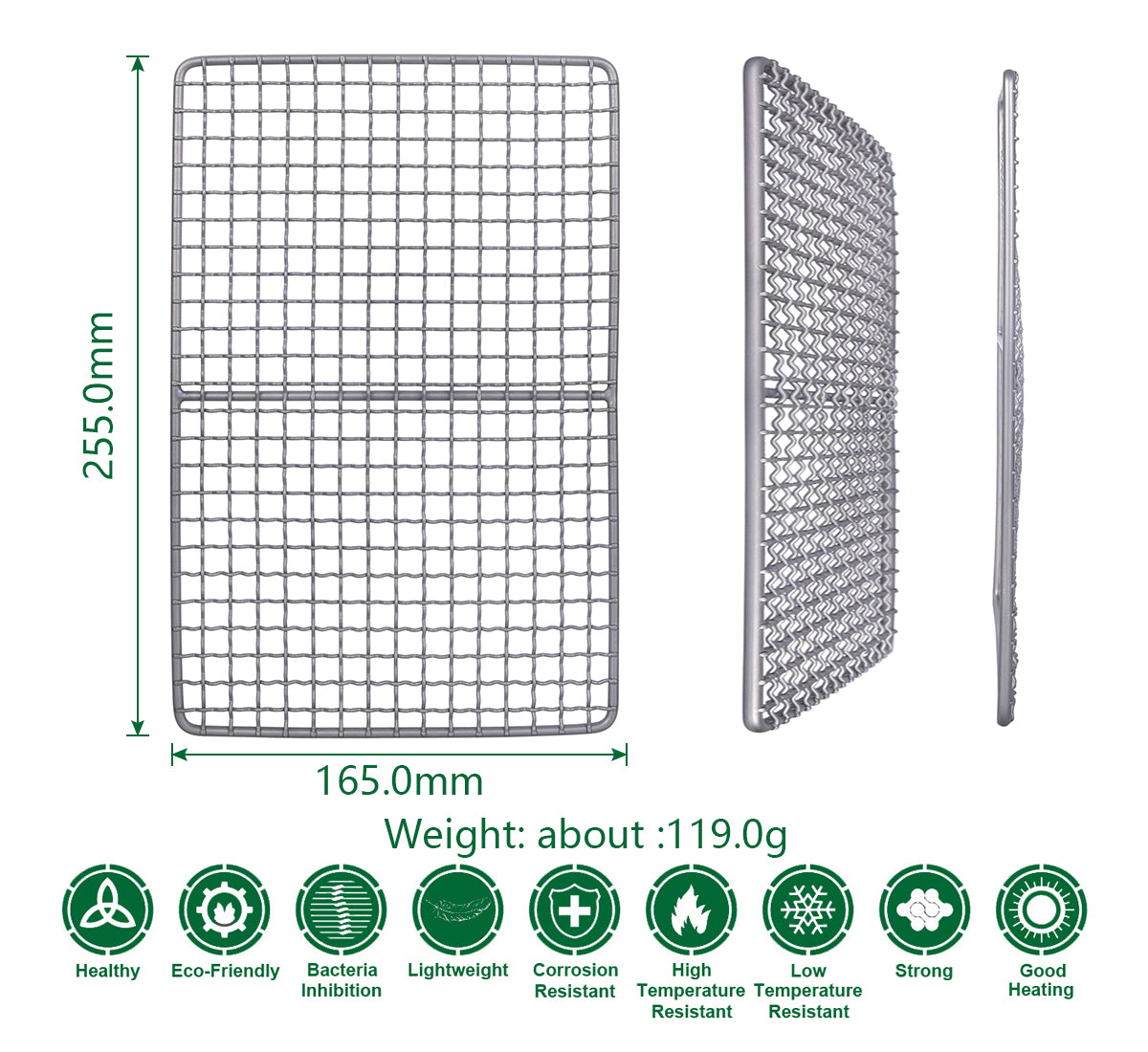 Boundless Voyage Mini Titanium Charcoal BBQ Grill Plate – Ultralight Portable Camping & Beach Grill