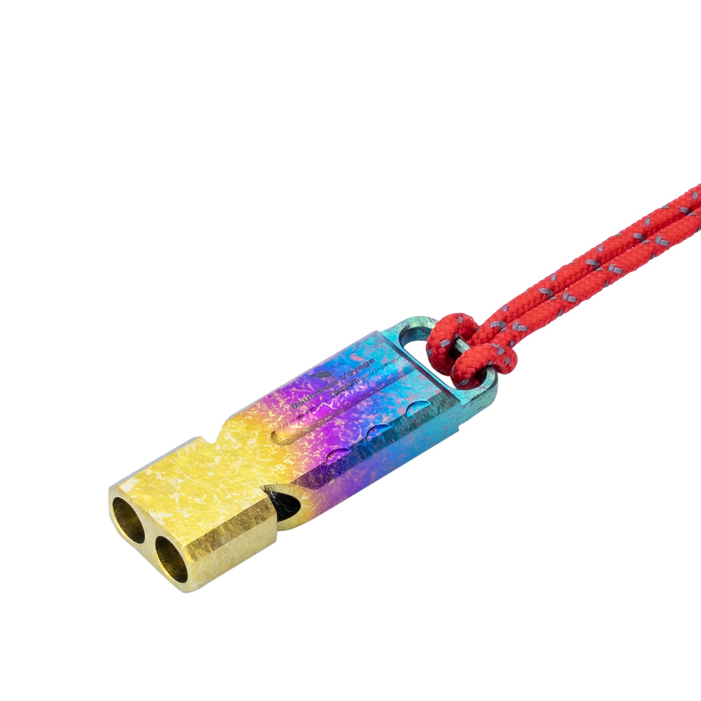 Boundless Voyage TA1 Titanium Dual Tube Survival Whistle – High Decibel Emergency Safety Whistle for Camping, Hiking, Backpacking & Outdoor Rescue