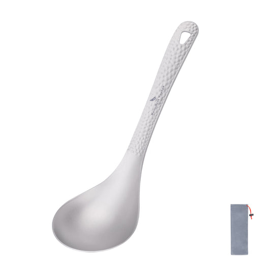Boundless Voyage Titanium Soup Spoon Ladle with a Hanging Hole