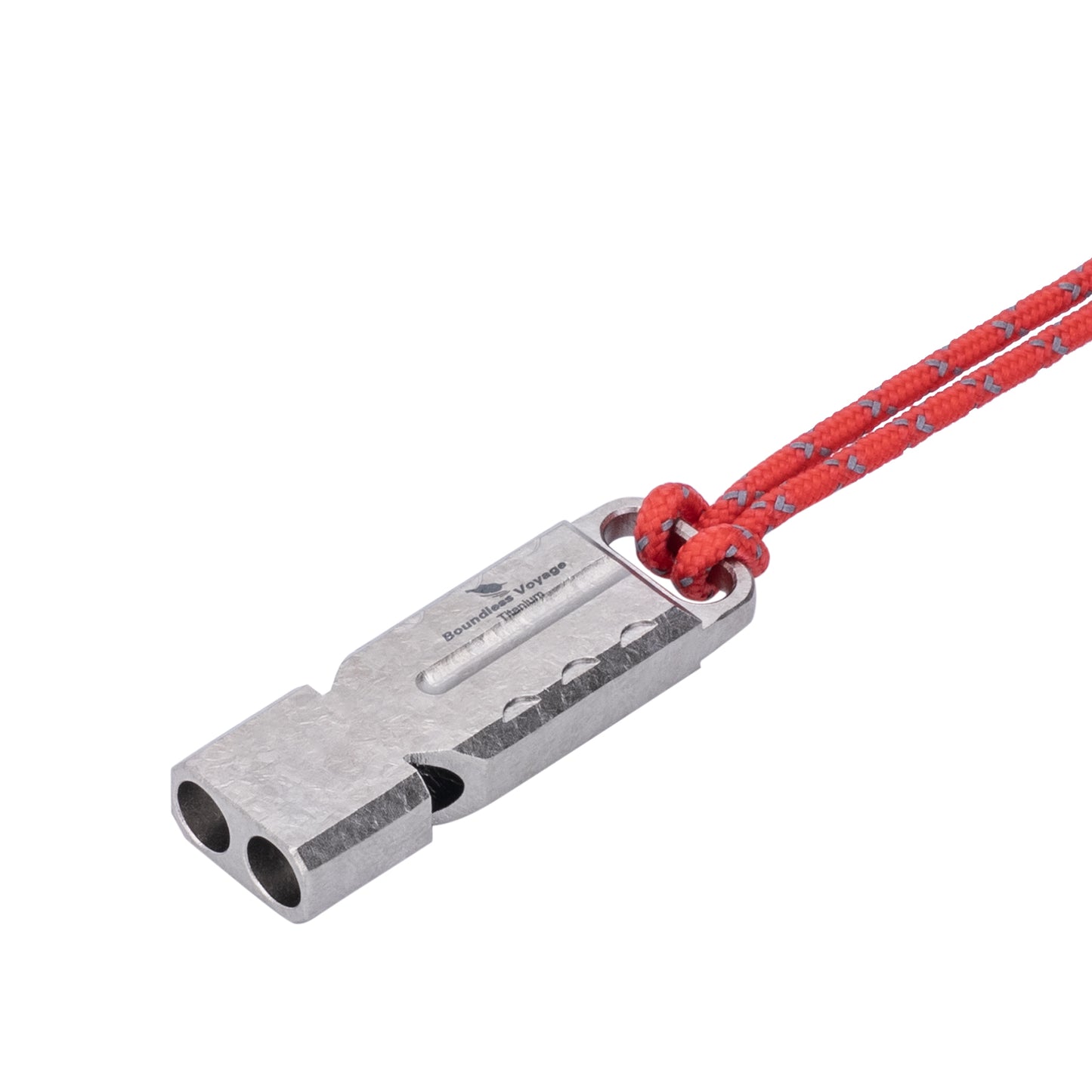 Boundless Voyage TA1 Titanium Dual Tube Survival Whistle – High Decibel Emergency Safety Whistle for Camping, Hiking, Backpacking & Outdoor Rescue
