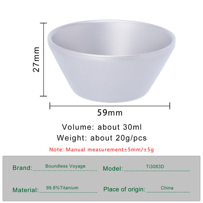 Boundless Voyage Titanium Double-Layer mini Tea cup Portable Anti-scalding Camping Teapot Set Mug for Coffee Drink Liquor Picnic Hiking Traveling Drinkware
