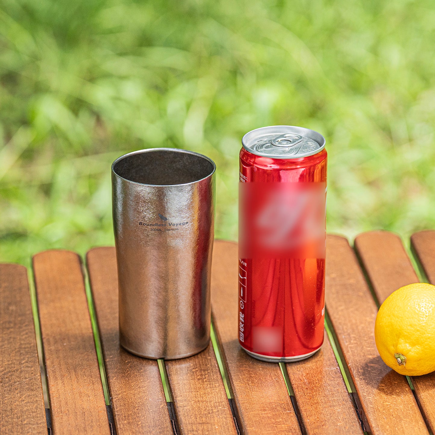 Boundless Voyage Titanium Double-Walled Beer Cup Ultralight Coffee Tea Juicy Cups for Home Outdoor Camping Picnic 300ml Crystallized Finish