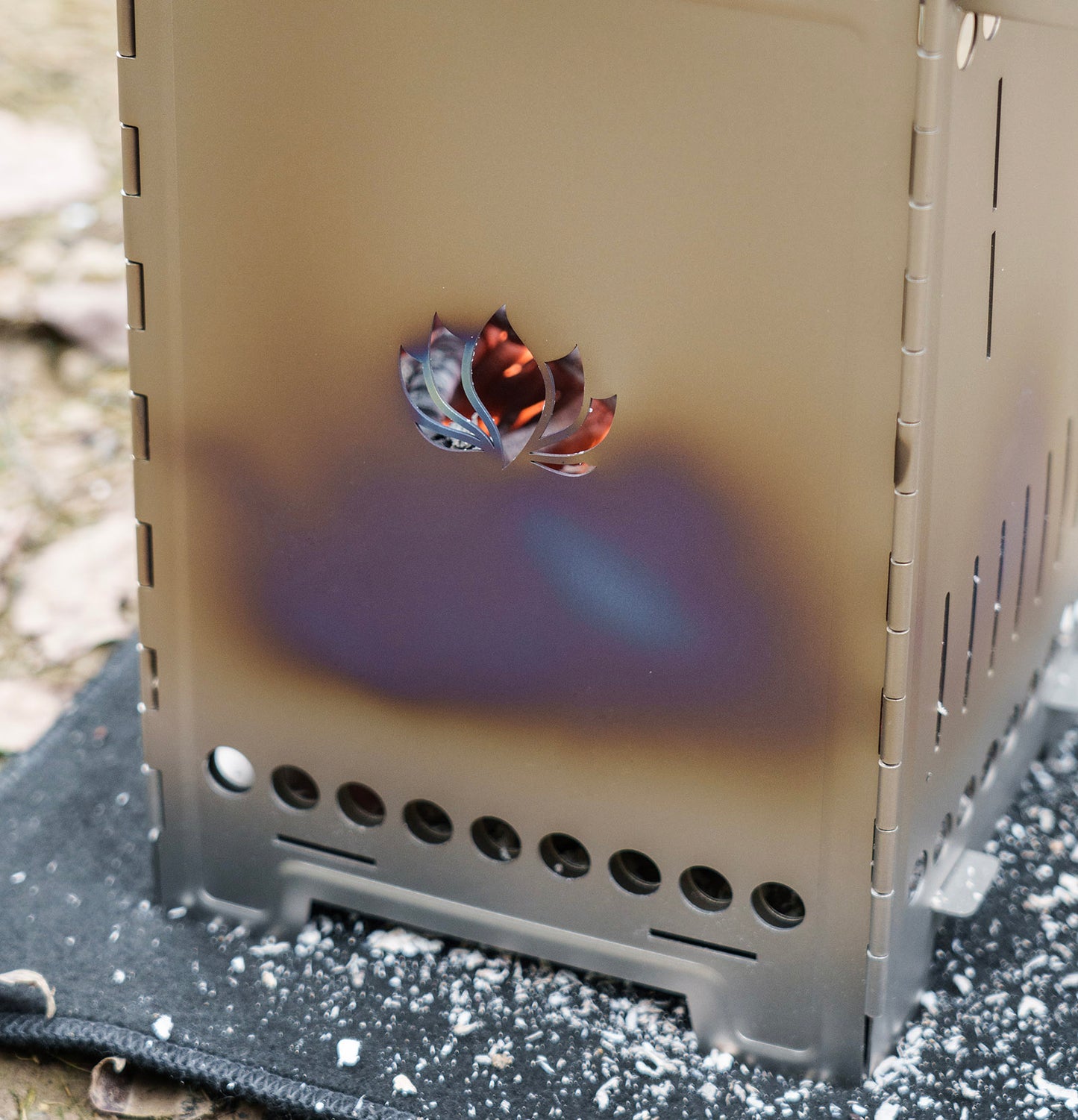 Boundless Voyage Titanium Wood Stove Ultralight Camping Charcoal Burner for Backpacking Hiking & Outdoor Cooking