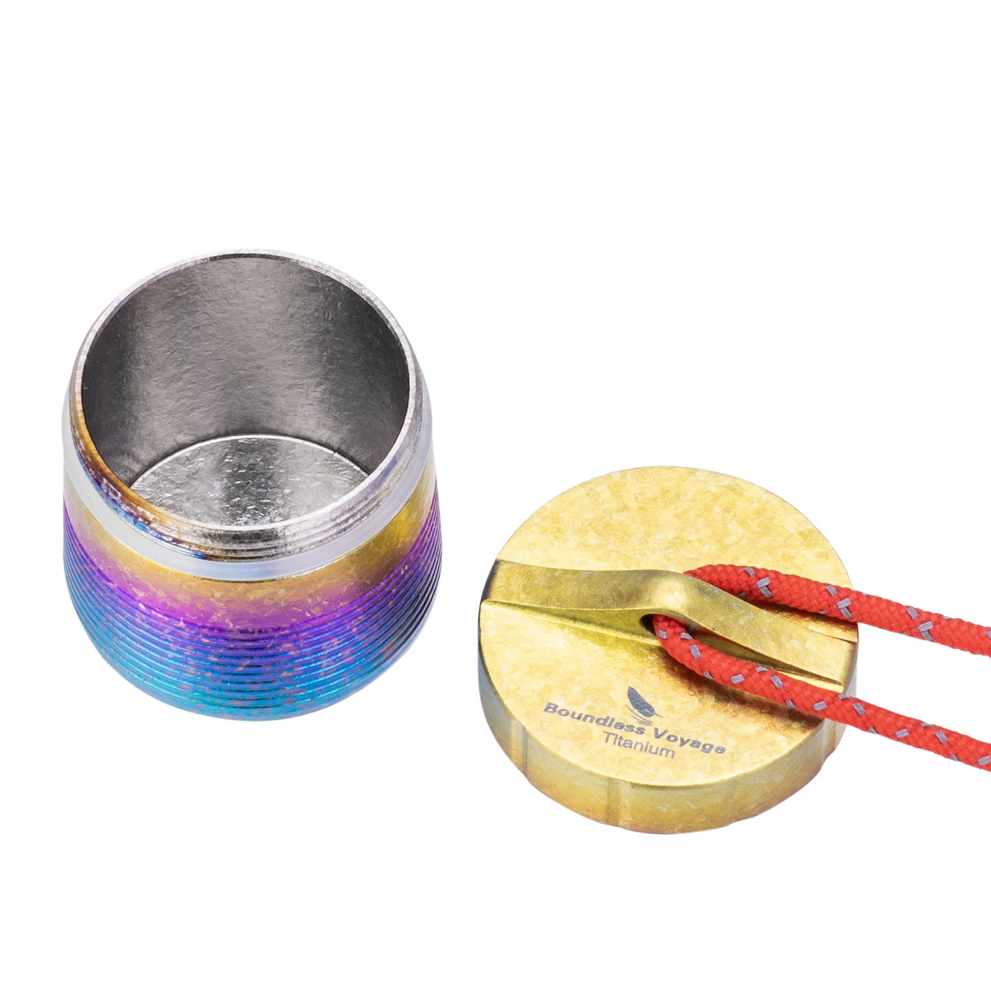 Boundless Voyage Titanium Pill Container – Waterproof Airtight Pill Box with Lanyard for Travel, EDC & Daily Use