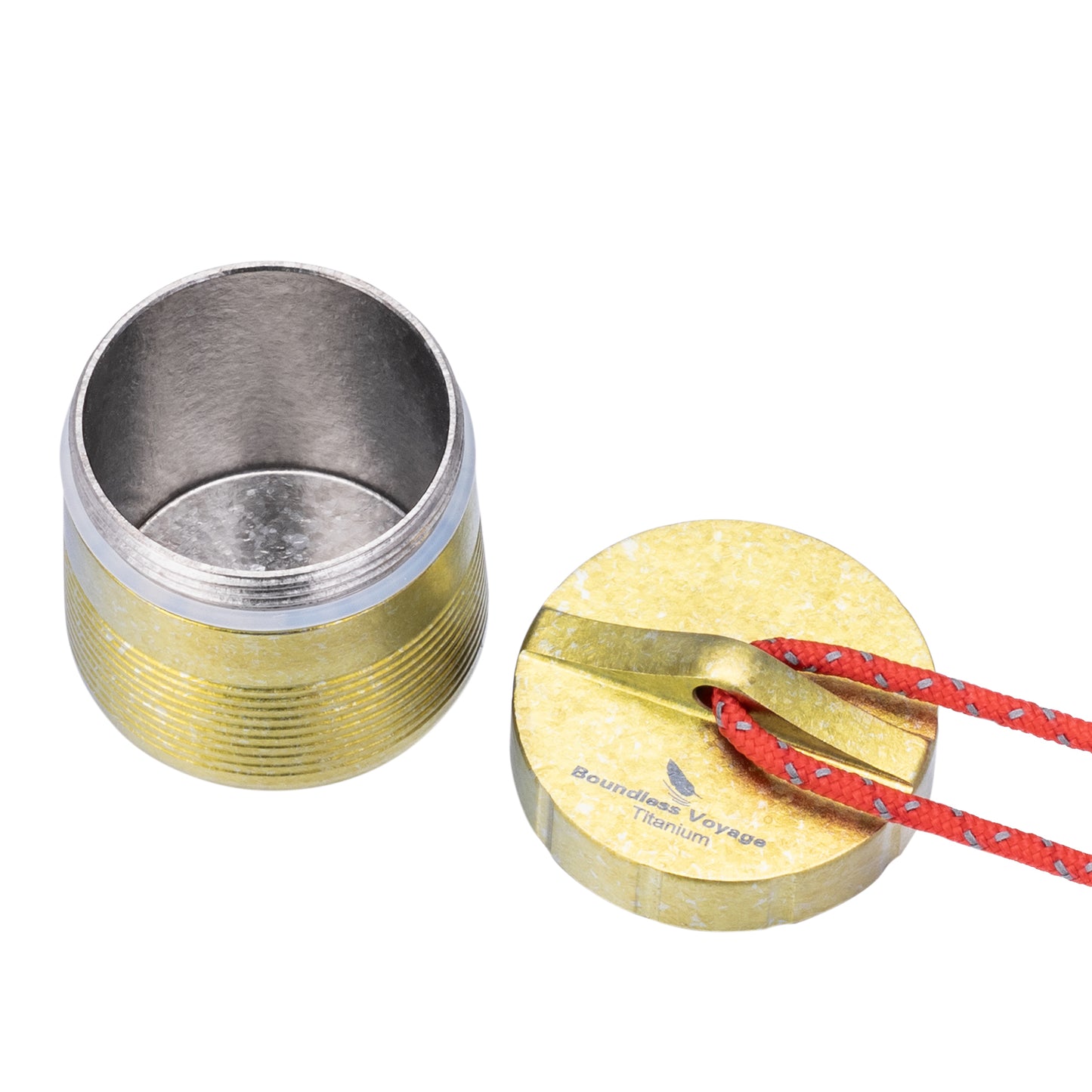 Boundless Voyage Titanium Pill Container – Waterproof Airtight Pill Box with Lanyard for Travel, EDC & Daily Use