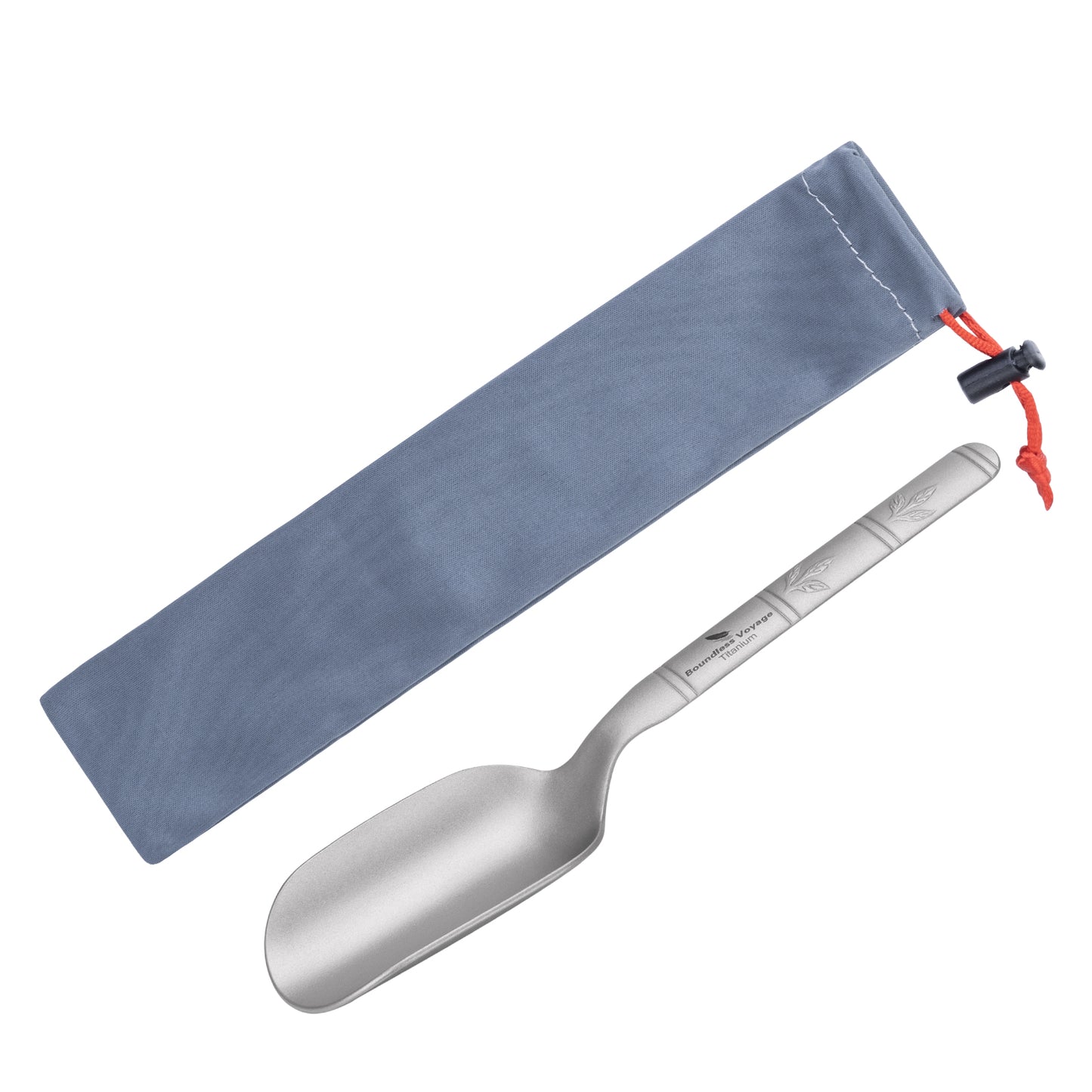 Boundless Voyage TA1 Titanium Spoon 2PCS– Ultralight Portable Camping Spoon for Hiking, Backpacking, Travel & Everyday Use