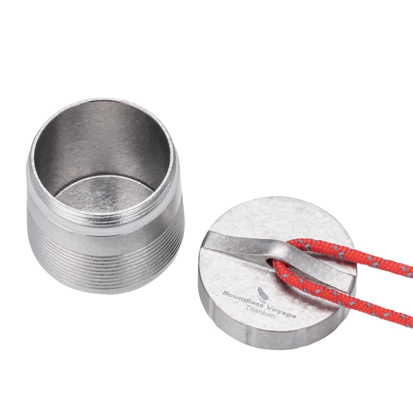 Boundless Voyage Titanium Pill Container – Waterproof Airtight Pill Box with Lanyard for Travel, EDC & Daily Use
