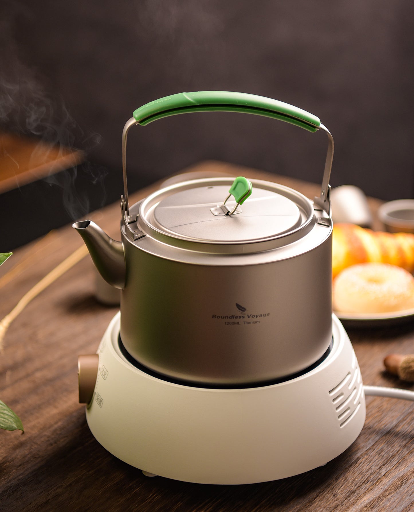 Boundless Voyage 800ml Ultralight Titanium Kettle | Portable Camping Tea Pot with Folding Handle | Durable BPA-Free Outdoor Coffee & Water Boiler