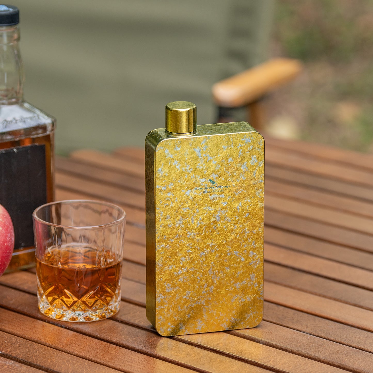 Boundless Voyage 400ml Titanium Flask with Funnel – Lightweight Leakproof Hip Flask for Camping, Travel & Everyday Carry