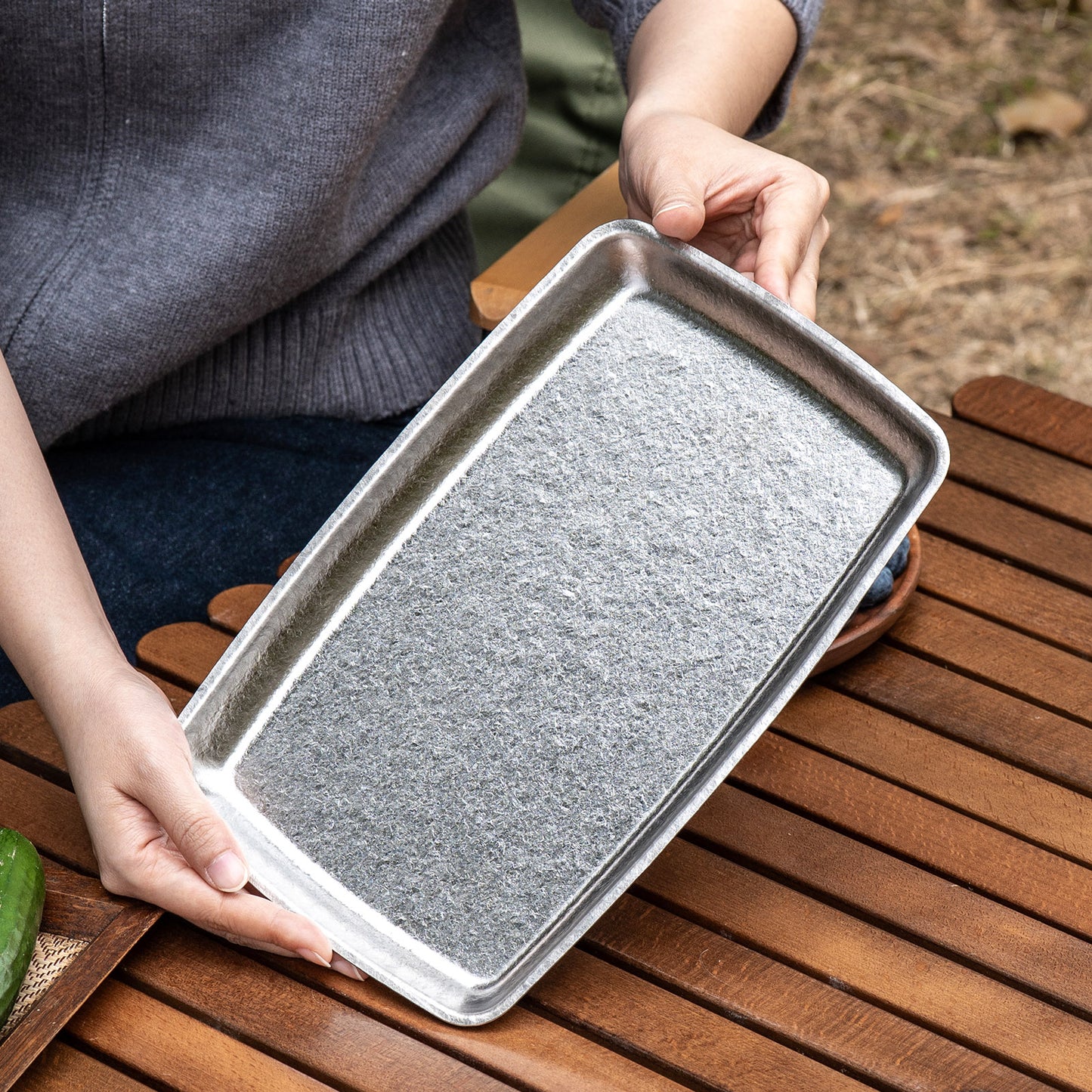 Boundless Voyage 27.7cm Titanium Square Plate | 186g Ultralight Camping Dinner Tray | Heat-Resistant & Dishwasher Safe Outdoor Tableware