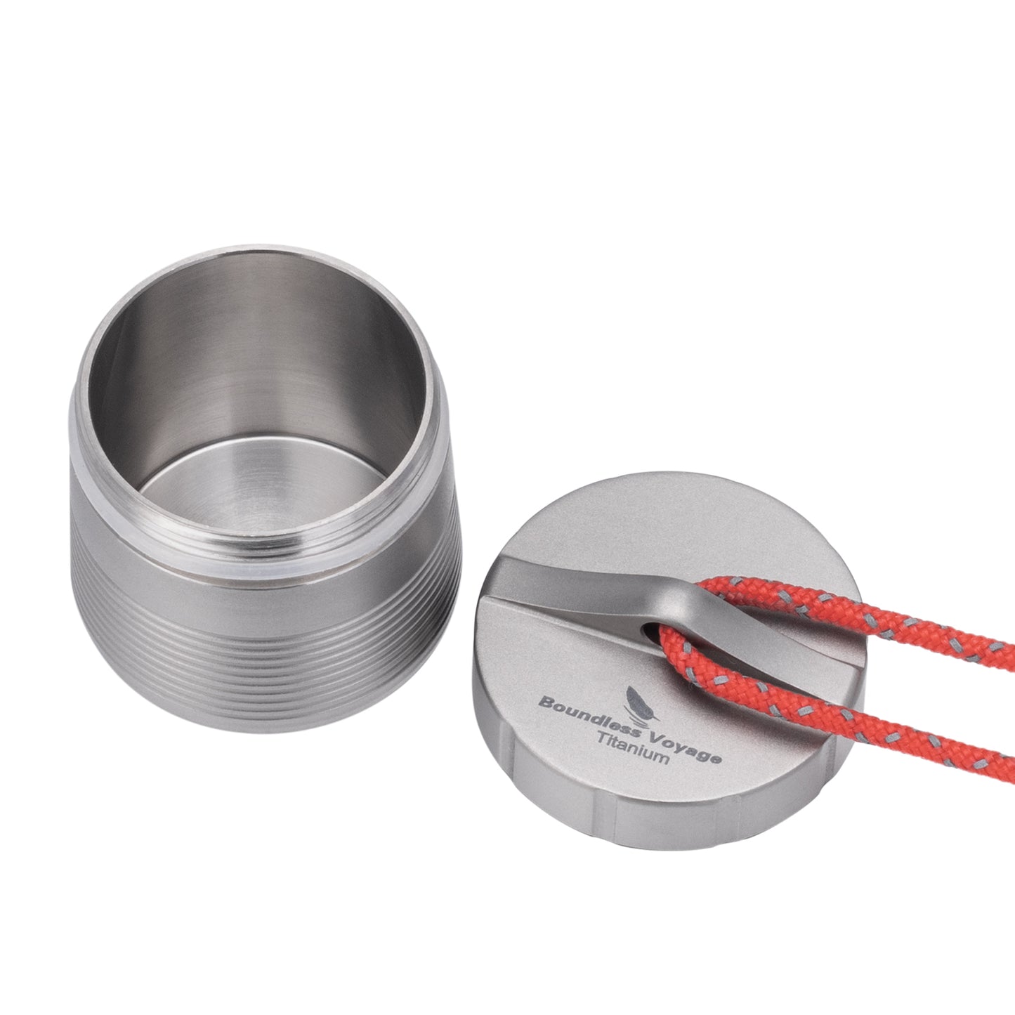 Boundless Voyage Titanium Pill Container – Waterproof Airtight Pill Box with Lanyard for Travel, EDC & Daily Use